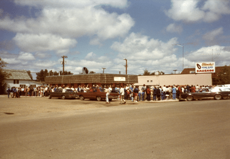 Customers can hardly wait to get more Stawnichy’s! | Stawnichy’s History | Mundare Sausage